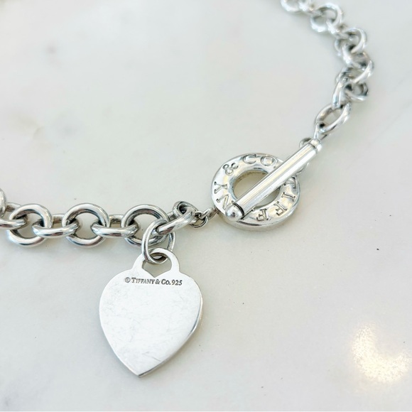 Tiffany & Co. Silver Heart Tag Toggle Necklace - Picture 4 of 7